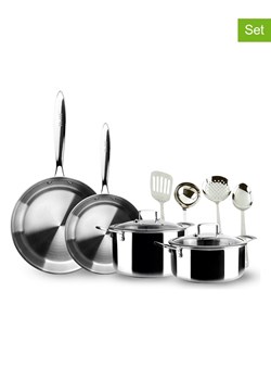 Ibili 10-częściowy zestaw "Triply Natural" w kolorze srebrnym ze sklepu Limango Polska w kategorii Garnki - zdjęcie 188296167