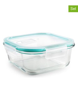 Ibili Pojemniki (3 szt.) "Basic" w kolorze turkusowym - 520 ml ze sklepu Limango Polska w kategorii Pojemniki kuchenne - zdjęcie 188296577