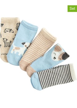 COOL CLUB Skarpety (5 par) w kolorze beżowo-błękitnym ze sklepu Limango Polska w kategorii Skarpetki dziecięce - zdjęcie 188298907