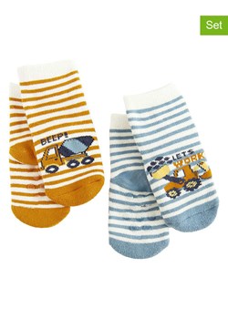 COOL CLUB Skarpety (2 pary) w kolorze jasnobrązowo-błękitnym ze sklepu Limango Polska w kategorii Skarpetki dziecięce - zdjęcie 188298908