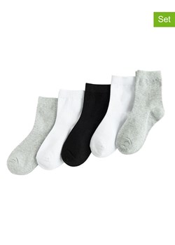 COOL CLUB Skarpety (5 par) w kolorze szaro-biało-czarnym ze sklepu Limango Polska w kategorii Skarpetki dziecięce - zdjęcie 188298918