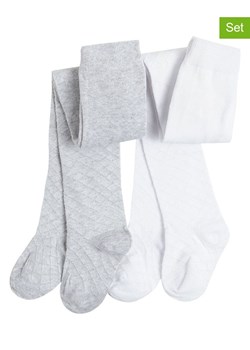 COOL CLUB Rajstopy (2 pary) w kolorze szaro-białym ze sklepu Limango Polska w kategorii Rajstopy dziecięce - zdjęcie 188298919