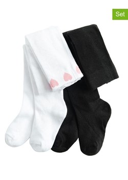 COOL CLUB Rajstopy (2 pary) w kolorze białym i czarnym ze sklepu Limango Polska w kategorii Rajstopy dziecięce - zdjęcie 188298966