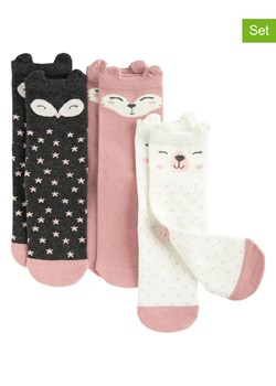 COOL CLUB Skarpety (3 pary) w kolorze kremowo-jasnoróżowo-antracytowym ze sklepu Limango Polska w kategorii Skarpetki dziecięce - zdjęcie 188298969