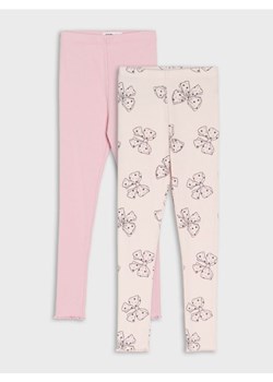Sinsay - Bawełniane legginsy 2 pack - wielobarwny ze sklepu Sinsay w kategorii Spodnie dziewczęce - zdjęcie 188303158