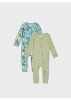 Sinsay - Bawełniany pajacyk 2 pack - błękitny ze sklepu Sinsay w kategorii Pajacyki - zdjęcie 188303159