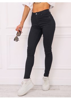 SPODNIE JEANSOWE SKINNY PUSCH UP- CZARNE ze sklepu olika.com.pl w kategorii Jeansy damskie - zdjęcie 188303548