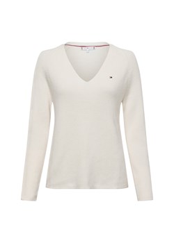 Tommy Hilfiger Sweter damski z dzianiny Kobiety Bawełna écru jednolity ze sklepu vangraaf w kategorii Swetry damskie - zdjęcie 188304127