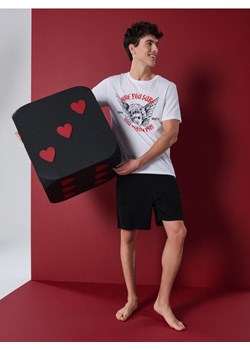 Sinsay - Bawełniana piżama dwuczęściowa z nadrukiem - wielobarwny ze sklepu Sinsay w kategorii Piżamy męskie - zdjęcie 188304765