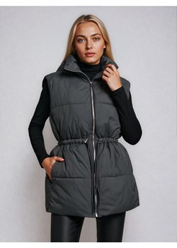 Sinsay - Pikowana kamizelka puffer z kapturem - zielony ze sklepu Sinsay w kategorii Kamizelki damskie - zdjęcie 188304808