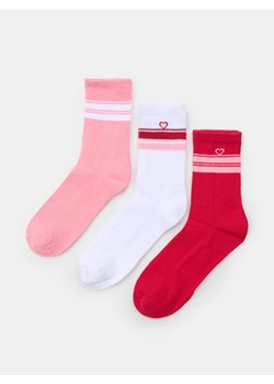 Sinsay - Prążkowane skarpetki 3 pack - wielobarwny ze sklepu Sinsay w kategorii Skarpetki damskie - zdjęcie 188304828