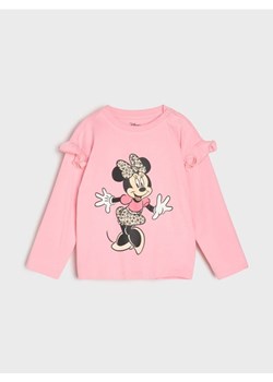 Sinsay - Bawełniana koszulka z nadrukiem Minnie Mouse - różowy ze sklepu Sinsay w kategorii Bluzki dziewczęce - zdjęcie 188304836