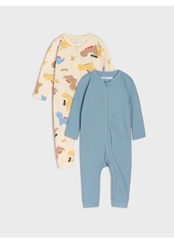 Sinsay - Bawełniany pajacyk 2 pack - szary ze sklepu Sinsay w kategorii Pajacyki - zdjęcie 188304856