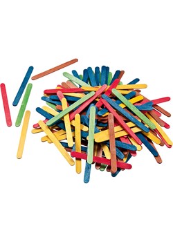 folia PAPER Drewniane patyczki (500 szt.) w różnych kolorach - 11,4 x 1 cm ze sklepu Limango Polska w kategorii Zabawki - zdjęcie 188305859