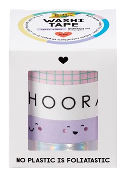 folia PAPER Taśmy washi "Hotfoil Happy Vibes" ze wzorem - 4 x 5 m ze sklepu Limango Polska w kategorii Zabawki - zdjęcie 188306248