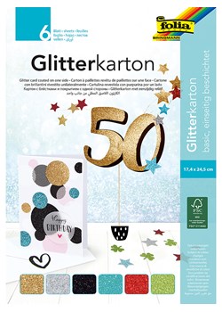 folia PAPER Brokatowy karton (6 szt.) "Basic" w różnych kolorach - 24,5 x 17 cm ze sklepu Limango Polska w kategorii Akcesoria biurowe - zdjęcie 188306565