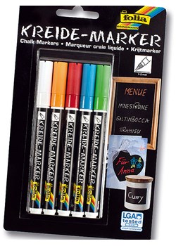 folia PAPER Markery kredowe (5 szt.) w różnych kolorach ze sklepu Limango Polska w kategorii Zabawki - zdjęcie 188306678