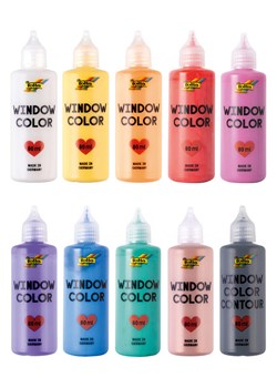 folia PAPER Farby witrażowe (10 szt.) "Basic" - 6+ - po 80 ml ze sklepu Limango Polska w kategorii Zabawki - zdjęcie 188306768