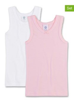 Sanetta Podkoszulki (2 szt.) w kolorze jasnoróżowym i białym ze sklepu Limango Polska w kategorii Podkoszulki dziecięce - zdjęcie 188307859