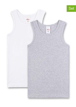Sanetta Podkoszulki (2 szt.) w kolorze szarym i białym ze sklepu Limango Polska w kategorii Podkoszulki dziecięce - zdjęcie 188307969