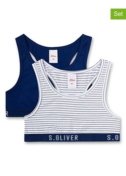 Sanetta Topy (2 szt.) w kolorze granatowo-białym ze sklepu Limango Polska w kategorii Staniki dla dziewczynki - zdjęcie 188307976