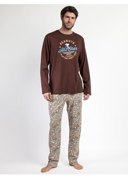 Peanuts Piżama "Peanuts" w kolorze brązowo-jasnobrązowym ze sklepu Limango Polska w kategorii Piżamy męskie - zdjęcie 188308915