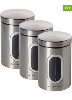 Echtwerk Pojemniki (3 szt.) w kolorze srebrnym - 1,4 l ze sklepu Limango Polska w kategorii Pojemniki kuchenne - zdjęcie 188309728