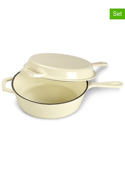 Echtwerk 2-częściowy zestaw w kolorze kremowym - Ø 26,5 cm ze sklepu Limango Polska w kategorii Garnki - zdjęcie 188309906