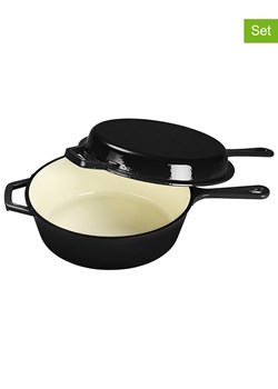 Echtwerk 2-częściowy zestaw w kolorze czarnym - Ø 26,5 cm ze sklepu Limango Polska w kategorii Garnki - zdjęcie 188309915