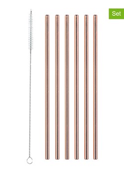 Echtwerk Słomki (6 szt.) w kolorze miedzianym - dł. 21,5 cm ze sklepu Limango Polska w kategorii Akcesoria kuchenne - zdjęcie 188310438