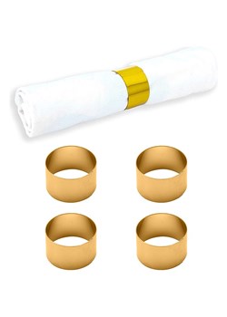 Echtwerk Obręcze (4 szt.) "Rund" w kolorze złotym do serwetek - Ø 4 cm ze sklepu Limango Polska w kategorii Akcesoria kuchenne - zdjęcie 188310515