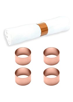 Echtwerk Obręcze (4 szt.) "Rund" w kolorze miedzianym na serwetki - Ø 4 cm ze sklepu Limango Polska w kategorii Akcesoria kuchenne - zdjęcie 188310518