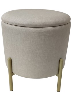 Echtwerk Hocker "Logan" w kolorze szarym ze schowkiem - wys. 40 x Ø 40 cm ze sklepu Limango Polska w kategorii Pufy i siedziska - zdjęcie 188310607