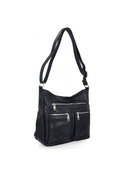 Uniwersalna Torebka Damska Listonoszka firmy Herisson 13K391 Czarna ze sklepu PaniTorbalska w kategorii Listonoszki - zdjęcie 188312105