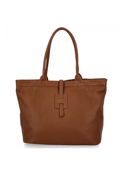 Elegancka Torebka Skórzana Shopper Bag 208S Ruda ze sklepu PaniTorbalska w kategorii Torby Shopper bag - zdjęcie 188312139