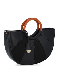 Modna Torebka Damska Kuferek firmy Herisson 275C6017 Czarna ze sklepu PaniTorbalska w kategorii Kuferki - zdjęcie 188312155