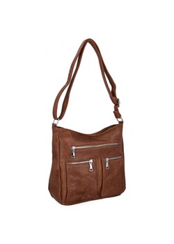 Uniwersalna Torebka Damska Listonoszka firmy Herisson 13K391 Brązowa ze sklepu PaniTorbalska w kategorii Listonoszki - zdjęcie 188312287