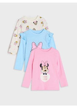 Sinsay - Bawełniana koszulka z nadrukiem Minnie and Daisy - fioletowy ze sklepu Sinsay w kategorii Bluzki dziewczęce - zdjęcie 188312505