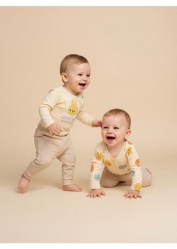Sinsay - Bawełniane body z nadrukiem 2 pack - kremowy ze sklepu Sinsay w kategorii Body niemowlęce - zdjęcie 188312509