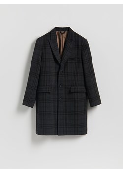 Reserved - Płaszcz z dodatkiem wełny - granatowy ze sklepu Reserved w kategorii Płaszcze męskie - zdjęcie 188312669