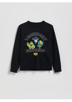 Reserved - Longsleeve Brawl Stars - czarny ze sklepu Reserved w kategorii T-shirty chłopięce - zdjęcie 188313195