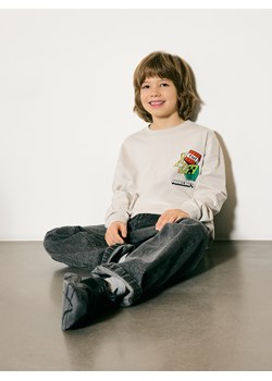 Reserved - Longsleeve Minecraft - jasnoszary ze sklepu Reserved w kategorii T-shirty chłopięce - zdjęcie 188313197