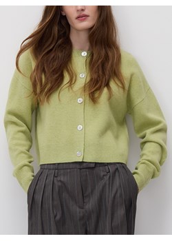 Reserved - Wełniany kardigan - jasnozielony ze sklepu Reserved w kategorii Swetry damskie - zdjęcie 188313275