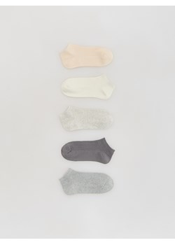 Reserved - Krótkie skarpetki 5 pack - ciemnoszary ze sklepu Reserved w kategorii Skarpetki damskie - zdjęcie 188313306