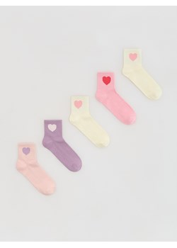 Reserved - Skarpetki 5-pack - różowy ze sklepu Reserved w kategorii Skarpetki dziecięce - zdjęcie 188313538