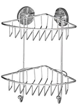 Wenko Regał prysznicowy "Vacuum-Loc Bari" w kolorze srebrnym - 22,5 x 29,5 x 16 cm ze sklepu Limango Polska w kategorii Akcesoria łazienkowe - zdjęcie 188317167