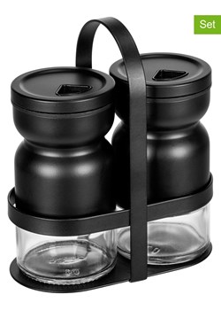 Wenko 3-częściowy zestaw w kolorze czarnym - 12 x 14,5 cm ze sklepu Limango Polska w kategorii Młynki do soli i pieprzu - zdjęcie 188317705