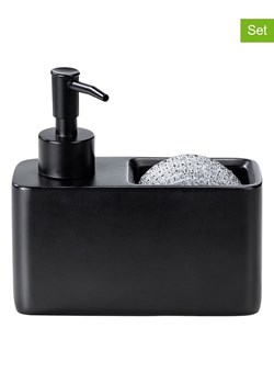 Wenko 2-częściowy zestaw "Resa" w kolorze czarnym ze sklepu Limango Polska w kategorii Dozowniki do mydła - zdjęcie 188317836