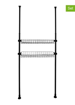 Wenko Kosze (2 szt.) "Herkules" w kolorze czarnym - 94 x 8 x 38 cm ze sklepu Limango Polska w kategorii Regały i witryny - zdjęcie 188318496