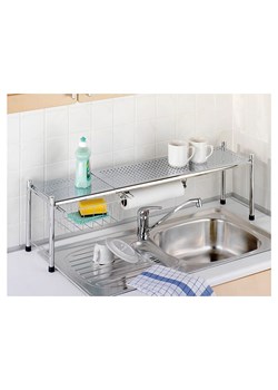 Wenko Półka "Expando" w kolorze srebrnym nad zlew  - 116 x 27 x 21 cm ze sklepu Limango Polska w kategorii Akcesoria kuchenne - zdjęcie 188318709